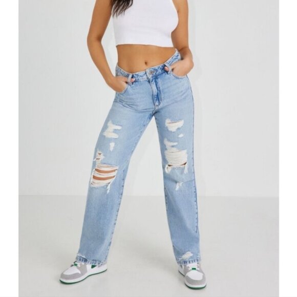 Garage 90s Straight jeans 'Everett Wash' light blue size 31 NWT - Picture 2 of 14